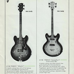 1969 Framus guitar bass folded brochure for US market! 3