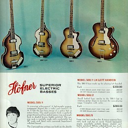 1960 - 70s Höfner fine professional guitars and electric basses catalog 2