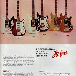 1960 - 70s Höfner fine professional guitars and electric basses catalog 3