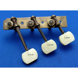 1950 - 60s Balalaika tuners 1x3, made in Germany dimensions