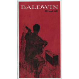 1966 Balwin model 531 & 550 guitar bass folded brochure, made in USA