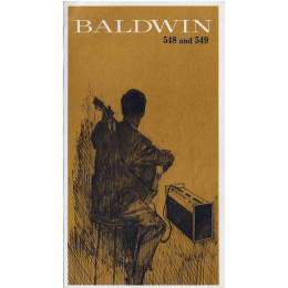 1966 Baldwin model 548 & 549 guitar bass folded brochure, made in USA