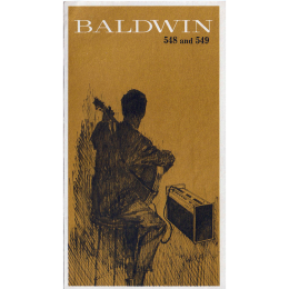 1966 Balwin model 548 & 549 guitar bass folded brochure, made in USA
