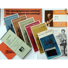 1966 Baldwin guitar bass amp folded brochures joblot konvolut, made in USA
