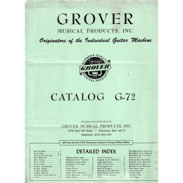 Grover musical products catalog 1972 made in USA