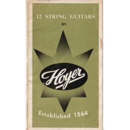 Hoyer 12string guitars folded brochure 1960er made in Germany