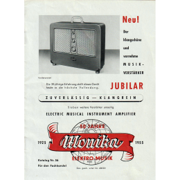 Monika Elektro music catalog 1955 made in Germany