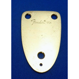 Fender gold coloured 3point neckplate,  made in USA