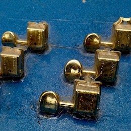 1970s Mighty Mite Kluson Deluxe 6inline guitar tuners, made in USA 1