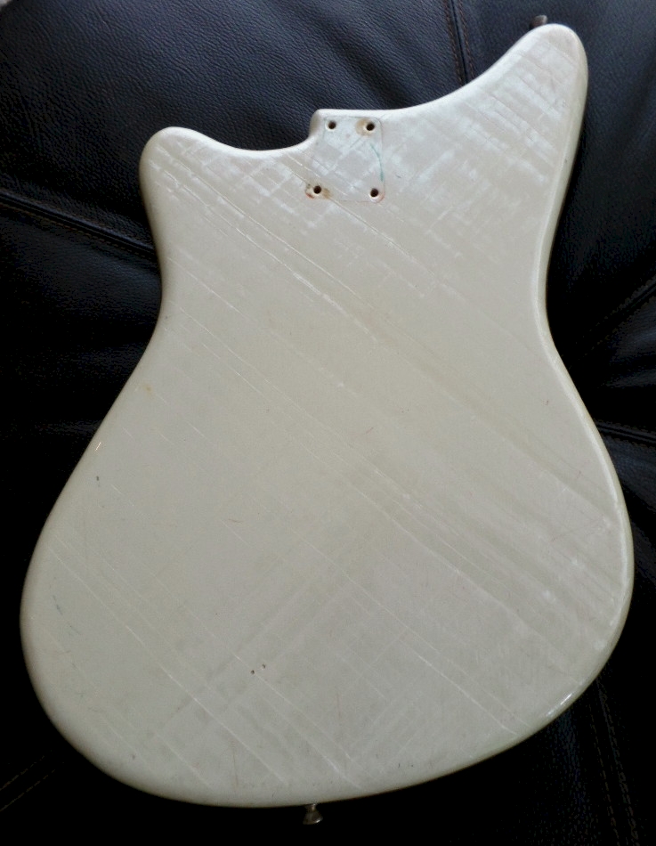 Eko 500 blue sparkle guitar body made in Italy 1963 Guitarage.nl Guitar Crazy, Crazy Guitars!