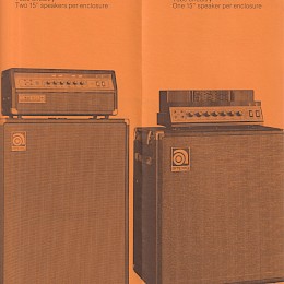 1983 '84 Ampeg guitar bass amp folded brochures, made in USA 1