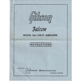 1964 Gibson Falcon GA-19RTV amplifier instructions folded brochure, made in USA