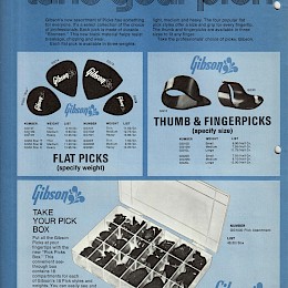 1974 Gibson strings folded brochure, made in USA 2