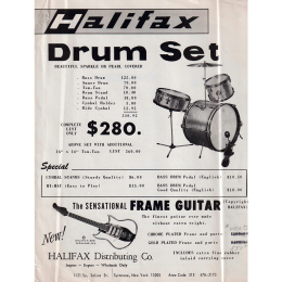 Halifax Distributing Co music instrument flyers1965 New York USA