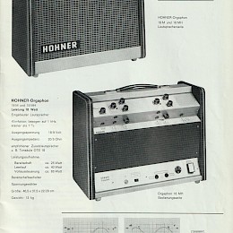 Hohner verstärker amp catalog prospekt 1965 made in Germany 1