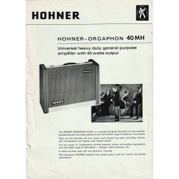 1965 Hohner Orgaphon 40MH verstärker amp product flyer, made in Germany
