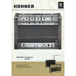 1964 Hohner Orgaphone 25MH verstärker amp product brochure, made in Germany