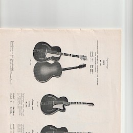 1955 Hopf gitarren guitar catalog prospekt, made in Germany 2