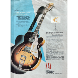 1950s Kay Musical Instrument company product catalog, made in Chicago USA
