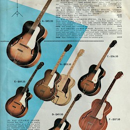 1950s Kay Musical Instrument company product catalog, made in Chicago USA 2