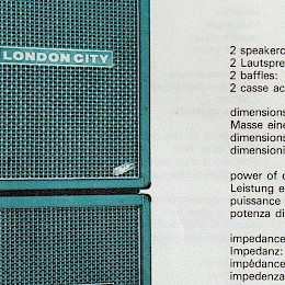 1970s London City Amplification catalog, made in Holland 1