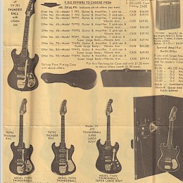 1966 Noble 'The Aristocrat of guitars' new order form folded brochure, made in USA 1