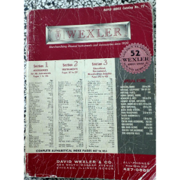 1972 Wexler Complete catalog of musical merchandise, made in Chicago USA