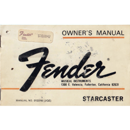 1975 Fender Starcaster guitar owners manual - hangtag, made in USA