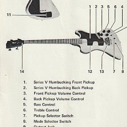 Gibson RD77 Artist bass guitar owners manual & schematic diagram 1977 made in USA 1