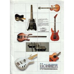 Hohner Professional guitar folded brochure 1986 made in UK