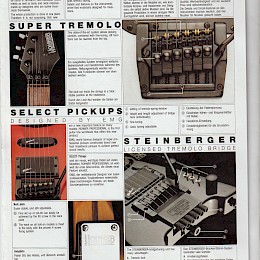 Hohner Professional guitar folded brochure 1986 made in UK 1