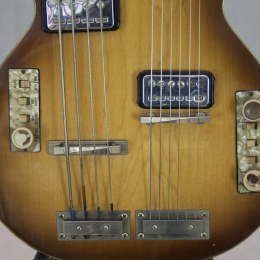1962 Höfner 191 sunburst doubleneck guitar bas, made in Germany 4