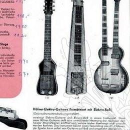 1962 Höfner 191 sunburst doubleneck guitar bas, made in Germany 11