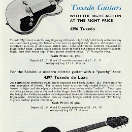 Bell guitars catalog 1961 Egmond Framus Levin Broadway Tuxedo Burns made in UK 3
