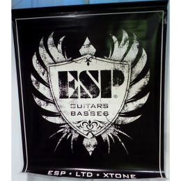 ESP guitars + basses 'black & white' dealer banner made in USA studio proberaum mancave