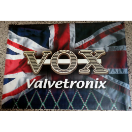 Vox Valvetronix banner , made in UK studio proberaum mancave