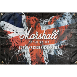 Marshall power passion & performance cloth banner made in USA