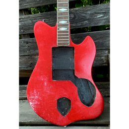 Restored Hopf by Welson red sparkle V2 guitar 1960s 4
