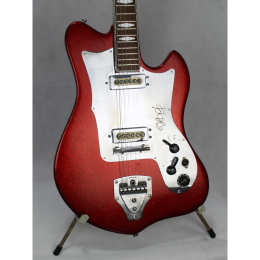 Restored Hopf by Welson red sparkle V2 guitar 1960s 7