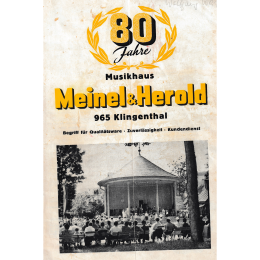 Musikhaus Meinel & Herold '80 jahre' musical instrument catalog 1972-73 made in DDR