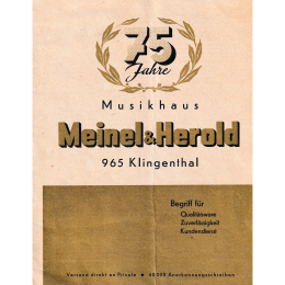 Musikhaus Meinel & Herold '75 jahre' musical instrument catalog 1969 made in DDR Germany