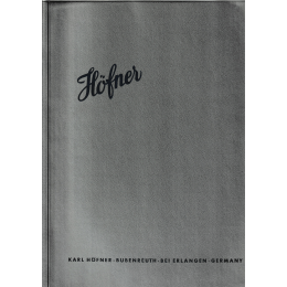 Höfner (Karl) stringed instruments and accessoires catalog 1957-59 made in Germany