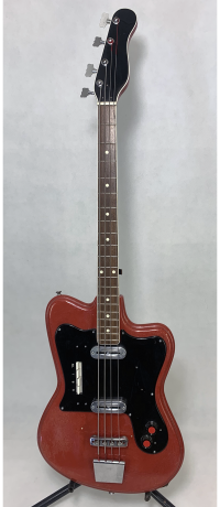 Crucianelli bass guitar in Red vinyl finished project 1962 made in Italy