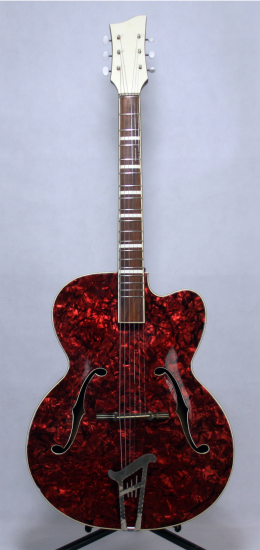 Musima red perloid archtop II , 1970s made in DDR Germany