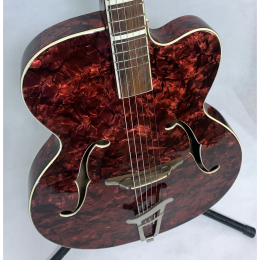 Musima red perloid archtop II , 1970s made in DDR Germany 4