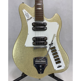 Welson V4 gold sparkle guitar 1962 made in Italy 1