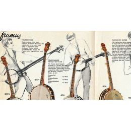 Framus banjo folded brochure 1960s made in Germany 1