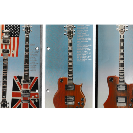 Hoyer standard solid body models folded brochure 1970s made in Germany 1