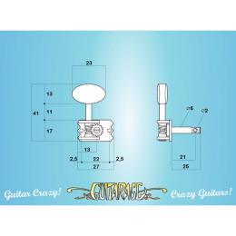 Van Ghent - Van Gent guitar tuner Type4 dimensions
